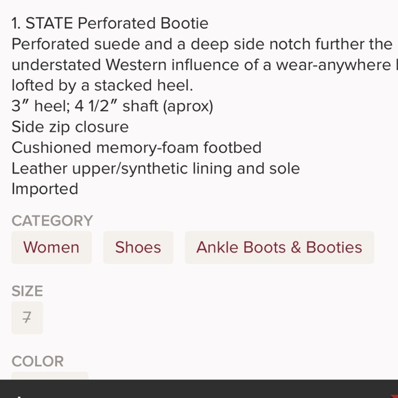 1. STATE perforated bootie - Picture 6 of 6